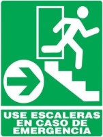 Señal de emergencia de escalera